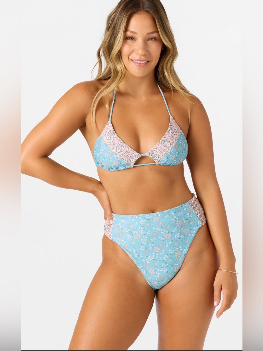 ONEILL Julie Madrid Juniors Reversable Strappy Swim Top Floral Women’s Sz M NWT
